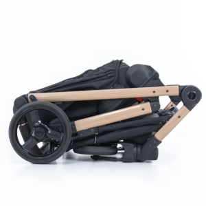 Folding stroller with frame